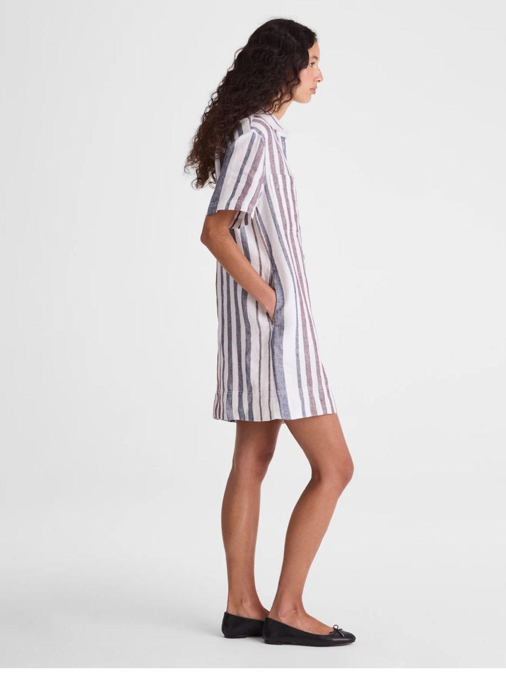 Madewell Relaxed Mini Shirtdress 100% Linen - Picture 4 of 6